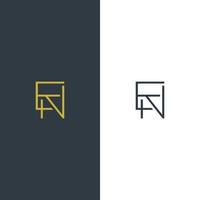en design del logo basato iniziale. logo moderno minimal sans serif in stile font vettore