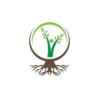 logo vettoriale delle radici degli alberi
