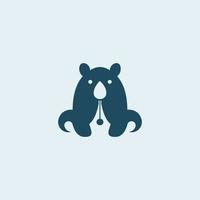 design del logo dell'orso per i tuoi progetti vettore