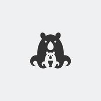 design del logo dell'orso per i tuoi progetti vettore