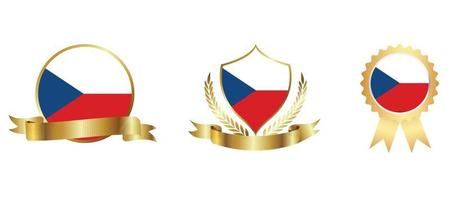 icona della bandiera della repubblica ceca. set di icone web. collezione di icone piatte. semplice illustrazione vettoriale
