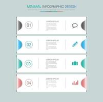 elementi infografici con icona aziendale su sfondo a colori processo o passaggi e opzioni diagrammi del flusso di lavoro, elemento di design vettoriale eps10 illustrationirh