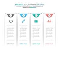 elementi infografici con icona aziendale su sfondo a colori processo o passaggi e opzioni diagrammi del flusso di lavoro, elemento di design vettoriale eps10 illustrationi