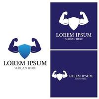 fitness logo design illustrazione vettoriale icona