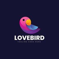 modello di logo dell'uccello d'amore vettore