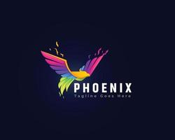 modello di logo phoniex colorato vettore