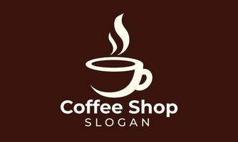 logo del berretto da caffè. design dell'icona del caffè. disegno della tazza di caffè. vettore