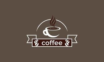 logo del berretto da caffè. design dell'icona del caffè. disegno della tazza di caffè. vettore