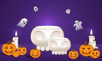 sfondo di halloween per una festa e vendita su halloween night.happy halloween banner. vettore