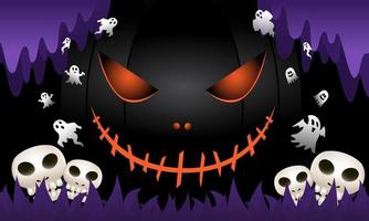 sfondo di halloween per una festa e vendita su halloween night.happy halloween banner. vettore