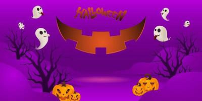 sfondo di halloween per una festa e vendita su halloween night.happy halloween banner. vettore