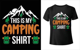 design di t-shirt da campeggio, vettore da campeggio, vettore da campeggio, royalty questo è il mio design di t-shirt da trekking. vettore,