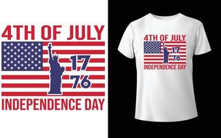 disegno della maglietta del giorno dell'indipendenza del 4 luglio, disegno della maglietta del giorno dell'indipendenza del 4 luglio, disegno della maglietta del giorno dell'indipendenza del 4 luglio 1776, vettore