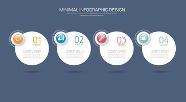 modello di infografica aziendale con icona, illustrazione del design vettoriale