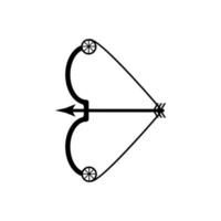 vettore icona arco e freccia. semplice modello piatto isolato