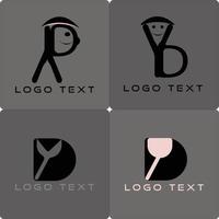 caratteri y e d semplice logo illustrazione vettoriale