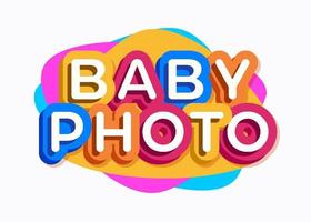 logo della foto del bambino di vettore