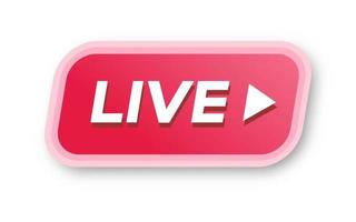 vettore live streaming icona stile moderno 3d