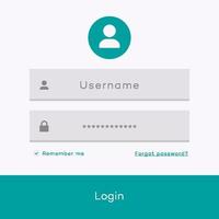 modello di pagina del modulo di accesso in stile minimal vettore