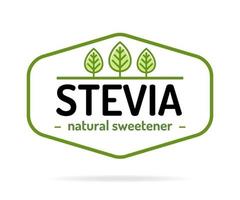 simbolo di foglie di dolcificante naturale stevia vettore