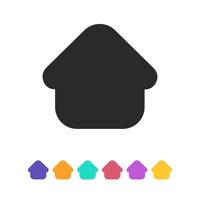 icona casa piatta per la progettazione di pagine web vettore