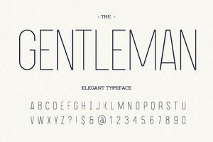 carattere tipografico elegante da gentiluomo. tipografia moderna stile sans serif