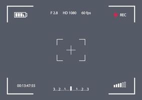 modello di cornice di registrazione vettoriale per fotocamera