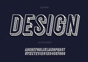 tipografia moderna del carattere di progettazione audace di vettore