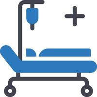 illustrazione vettoriale del letto medico su uno sfondo. simboli di qualità premium. icone vettoriali per il concetto e la progettazione grafica.