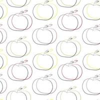 modello vettoriale senza soluzione di continuità con la mela su sfondo bianco