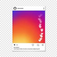 cornice per foto di social network vettore