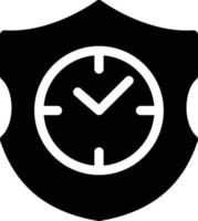 illustrazione vettoriale dello scudo del tempo su uno sfondo. simboli di qualità premium. icone vettoriali per il concetto e la progettazione grafica.