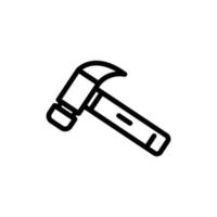 vettore icona martello. riparazione. stile icona linea. design semplice modificabile. design semplice illustrazione