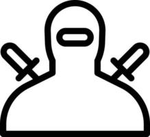 illustrazione vettoriale ninja su uno sfondo. simboli di qualità premium. icone vettoriali per il concetto e la progettazione grafica.
