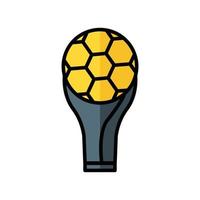 vettore icona tazza. adatto per il simbolo del campione di calcio, il vincitore, lo sport. stile icona linea piena. design semplice modificabile. design semplice illustrazione