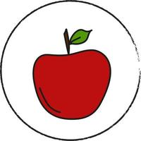 icona piatta cibo sano mela vettore