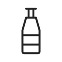 icona della linea i della bottiglia vettore