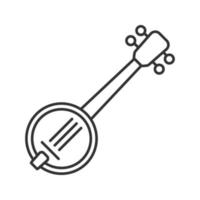 icona lineare banjo. illustrazione al tratto sottile. simbolo di contorno. disegno di contorno isolato vettoriale