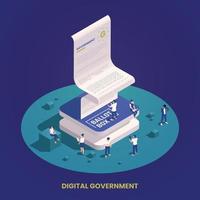 concetto di governo digitale vettore