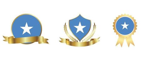 icona della bandiera della somalia. set di icone web. collezione di icone piatte. semplice illustrazione vettoriale. vettore