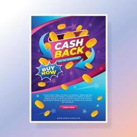 modello di poster di cashback vettore