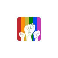 illustrazione del design dell'icona di omofobia, transfobia e bifobia vettore