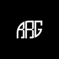 rrg lettera logo design su sfondo nero. rrg creative iniziali lettera logo concept. disegno della lettera rrg. vettore
