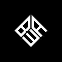 bwa lettera logo design su sfondo nero. bwa creative iniziali lettera logo concept. disegno della lettera bwa. vettore
