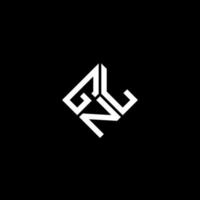 design del logo della lettera gnl su sfondo nero. gnl creative iniziali lettera logo concept. disegno della lettera gnl. vettore
