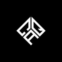 design del logo della lettera caq su sfondo nero. caq creative iniziali lettera logo concept. disegno della lettera caq. vettore