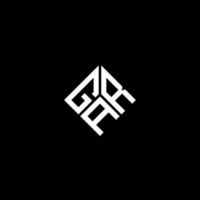 gar lettera logo design su sfondo nero. gar creative iniziali lettera logo concept. disegno della lettera gar. vettore