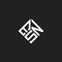 esn lettera logo design su sfondo nero. esn creative iniziali lettera logo concept. design della lettera es. vettore