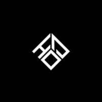 hod lettera logo design su sfondo nero. hod creative iniziali lettera logo concept. disegno della lettera di hod. vettore