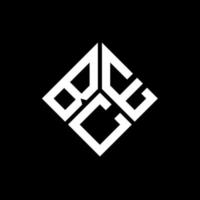 bce lettera logo design su sfondo nero. bce creative iniziali lettera logo concept. bce disegno della lettera. vettore